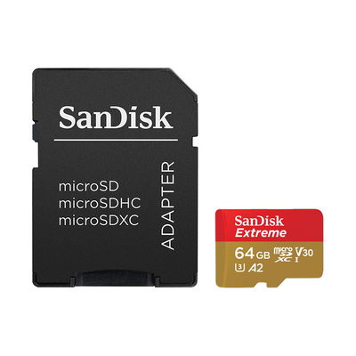 SanDisk MicroSDXC Extreme 64GB Adapter 170MB/s A2 C10 V30