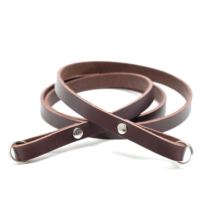 Kamerastockholm Läderrem 80cm Mörkbrun