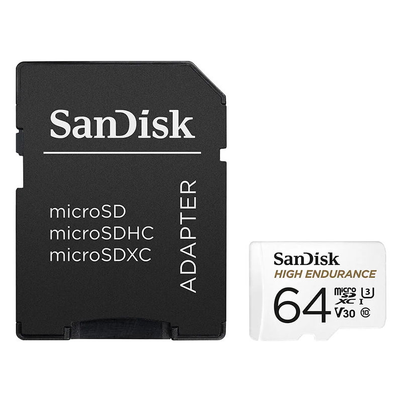 SanDisk MicroSDXC 64GB High Endurance med adapter