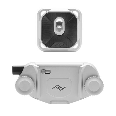 Peak Design Capture Camera Clip (v3) with Standard plate I Silver (CP-S-3)