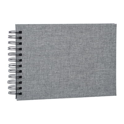 Focus Essence Spiralalbum 17x23 cm svarta sidor Grå