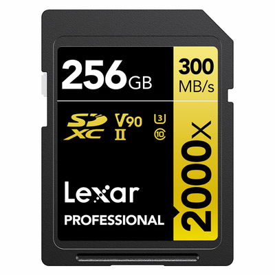 Lexar SDXC Pro 2000X UHS-II U3 R300/W260 (V90) 256GB