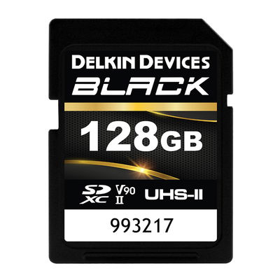 Delkin SD BLACK Rugged UHS-II (V90) R300/W250 128GB (new)