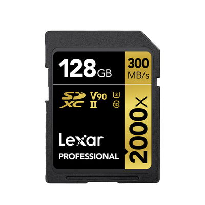 Lexar SDXC Pro 2000X UHS-II U3 R300/W260 (V90) 128GB
