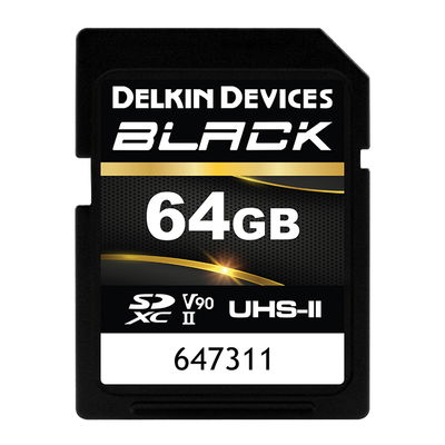 Delkin SD BLACK Rugged UHS-II (V90) R300/W250 64GB (new)