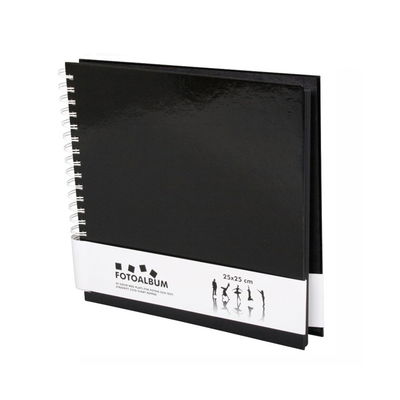 Estancia Kvadratiskt Spiralalbum 25X25cm Svart 40 Sidor