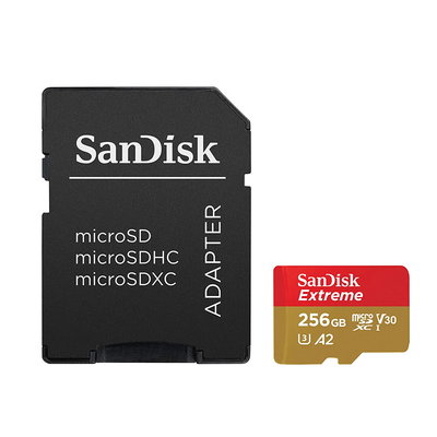 Sandisk MicroSDXC Extreme 256GB 190MB/s A2 C10 V30