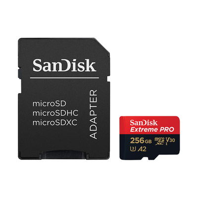 SanDisk MicroSDXC Extreme Pro 256GB 200MB/s A2 C10 V30 UHS-I