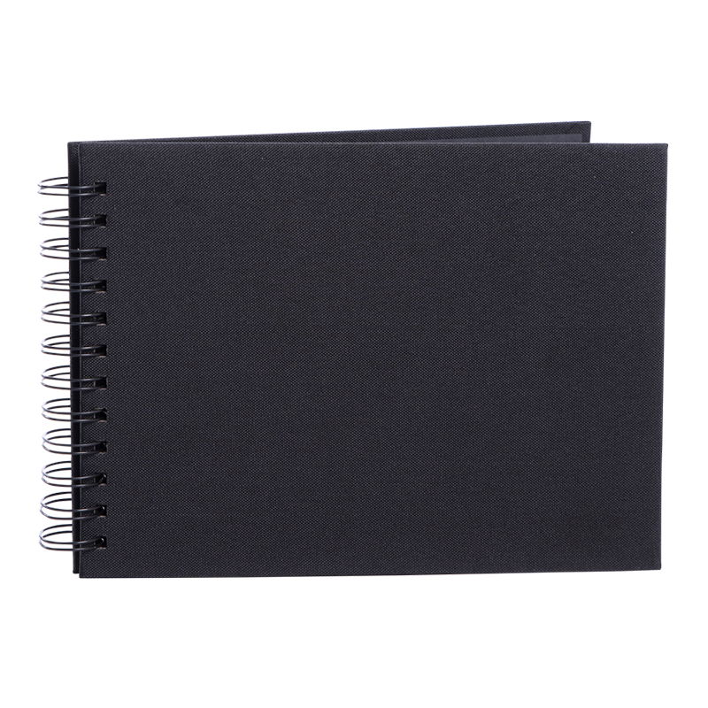 Focus Essence Spiralalbum 17x23 cm svarta sidor Svart