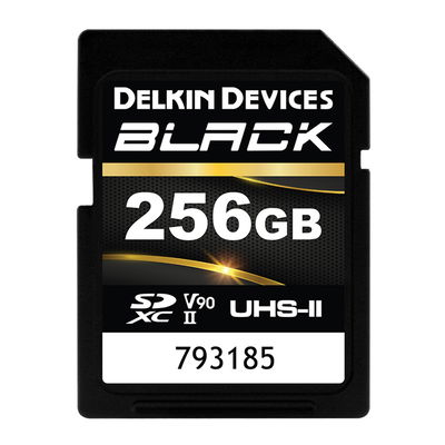Delkin SD BLACK Rugged UHS-II (V90) R300/W250 256GB (new)