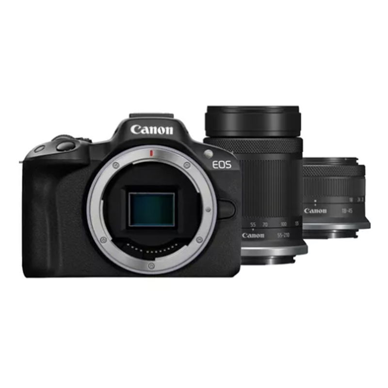 Canon EOS R50 Kamerahus + RF-S 18-45/4.5-6.3 IS STM + RF-S 55-210/5-7.1 IS STM