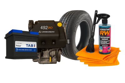 Andre deler – Dekk, motorer, batteri og bilpleie