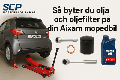 Hvordan gjør du oljeservice på Aixam med Kubota Z402 motor? Bytt olje og filter på din Aixam!