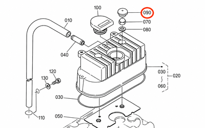 Beskyttelseslokk ventildeksel Kubota Z402 & Z482 Aixam Original - 16667-96010