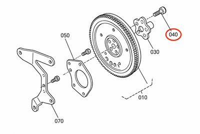 Svinghjulsbolt Aixam Kubota Z402 / Z482 / Z602 original – 1624125161
