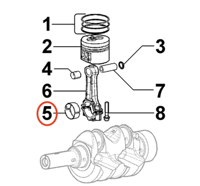Vevstakslager Lombardini LDW502 Focs / Progress ACT STD