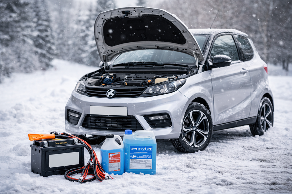 5 tips for å gjøre mopedbilen klar for vinteren – batteri, dekk og væsker