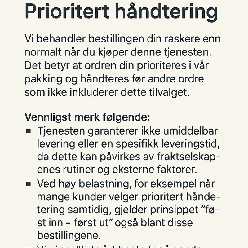 Prioritert håndtering