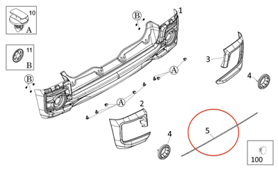 Klistremerke / dekortape til støtfanger foran og bak Ligier JS60 Sport Ultimate