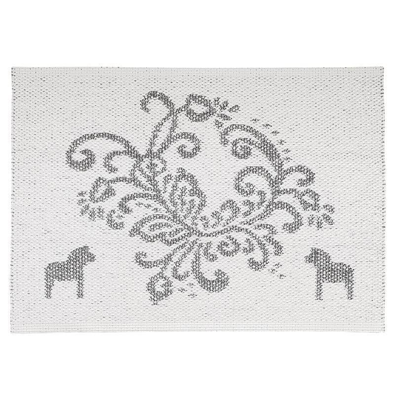 Kurbits dörrmatta med Dalahästar 50x70 cm - Vändbar vinylmatta