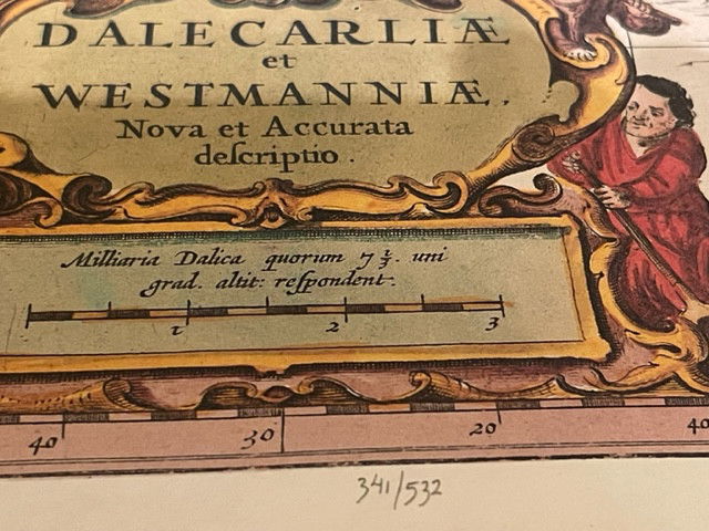 Karta Dalarna 1620 (Upplaga 1/532)