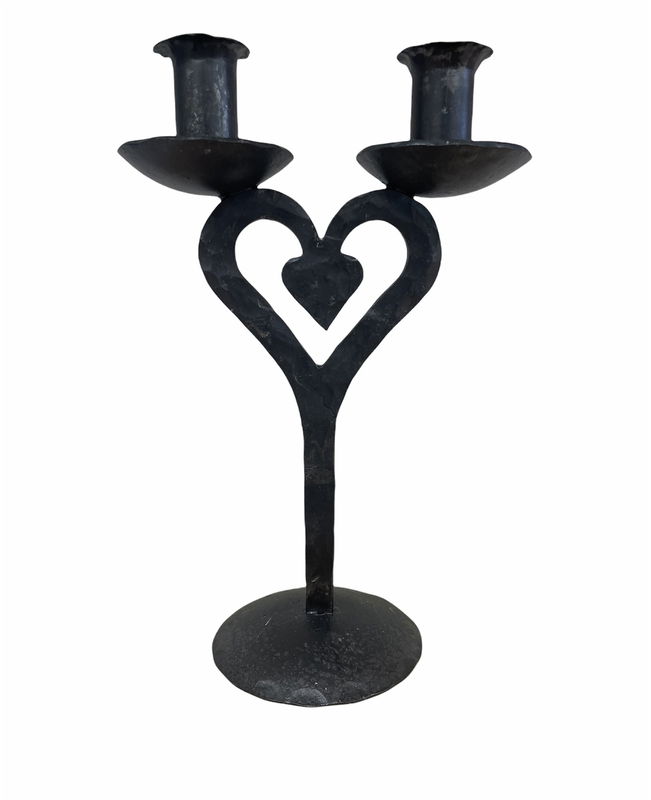 Smidesljusstake - Hjärta