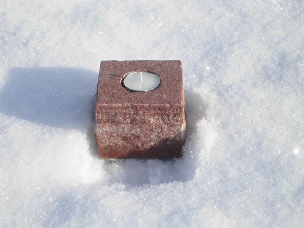 Windlicht aus Älvdalsquarzit 10 cm