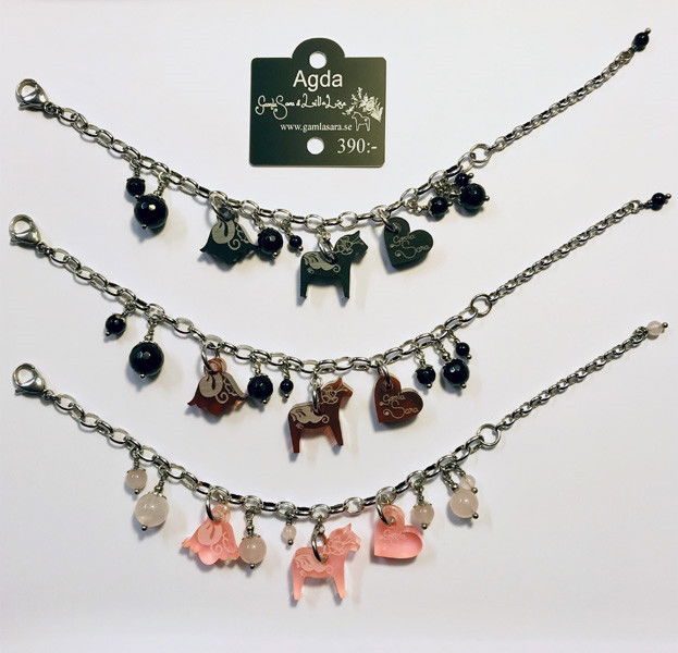  Armband mit Charms und Halbedelsteinen - Agda