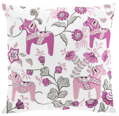 Utgående färg - Kuddfodral modell Leksand 47x47 cm - Rosa