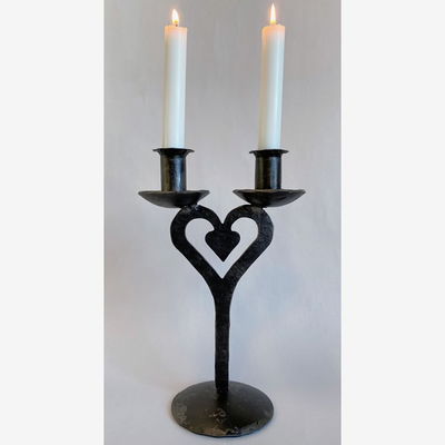 Smidesljusstake - Hjärta