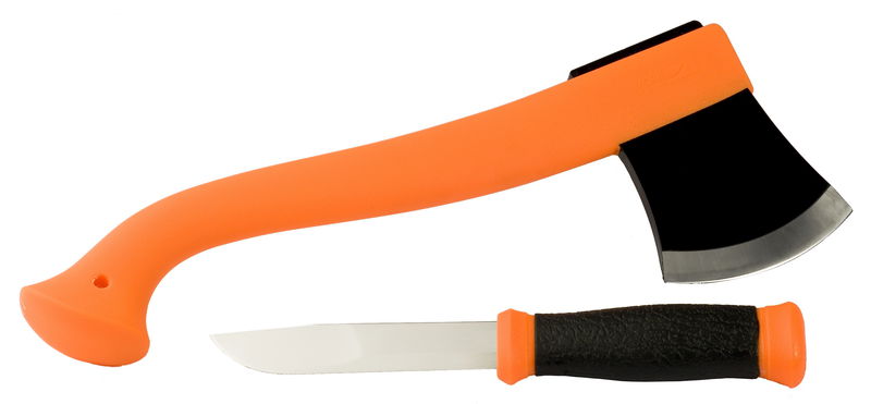 Outdoor Kit MG Orange, set med kniv och yxa