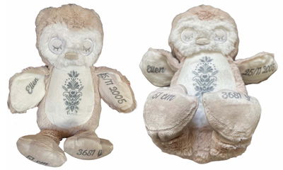 Gosedjur - Berguvsbebisen "Bubo" med eget tryck