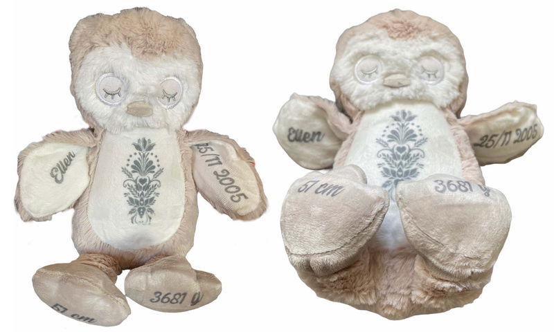 Gosedjur - Berguvsbebisen "Bubo" med eget tryck