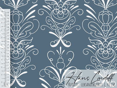 Tapet - Kurbits Leksand Blå/Vit