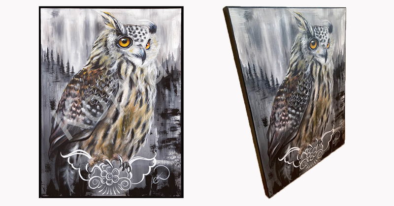 Canvastavla - Berguv