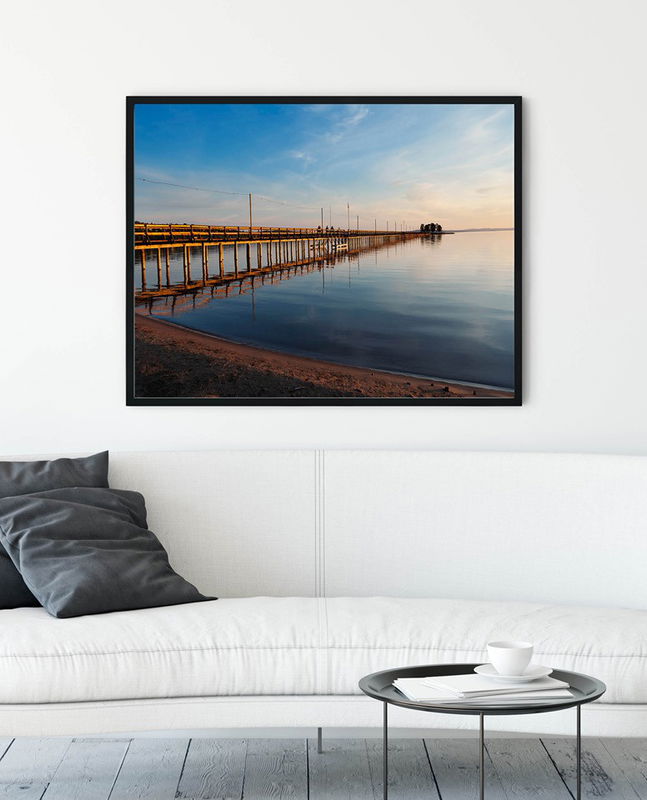 Canvastavla - Långbryggan i Rättvik