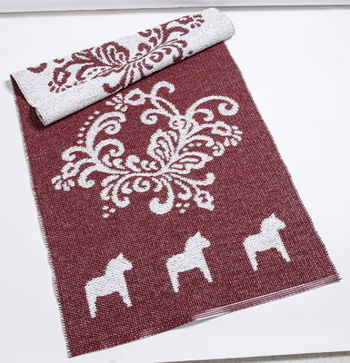 Kurbitsmatta med Dalahästar 70 x 150 cm - Vändbar vinylmatta