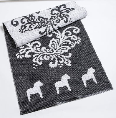 Kurbitsmatta med Dalahästar 70 x 200 cm - Vändbar vinylmatta