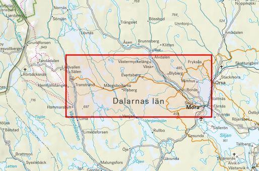 Karta - Vasaloppsarenan 1:50.000