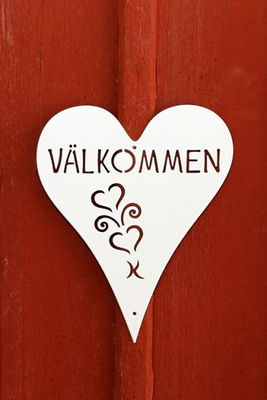 Hjärta - Fasadsmycke för vägg och dörr