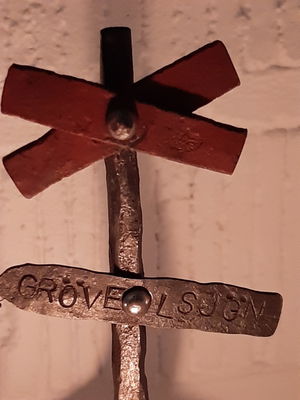 Ljusskål med ledkryss (välj till egen skylt med text)