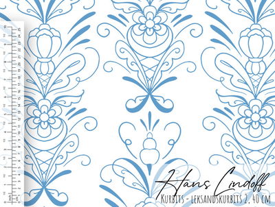 Tapet - Kurbits Leksand Vit/Blå