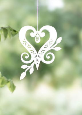 Hängsmycke - Sofiahjärtat vit - En hyllning till Prinsessan Sofia