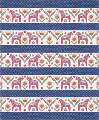 Pläd - Parhästar 140x170 cm