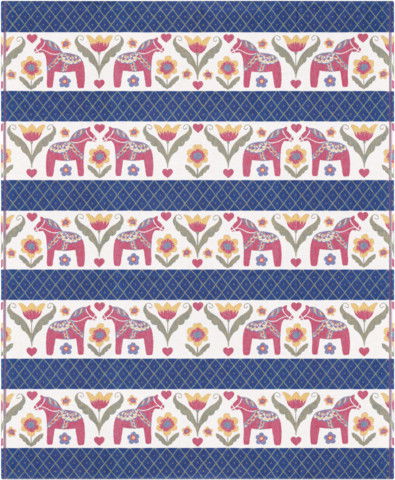 Pläd - Parhästar 140x170 cm