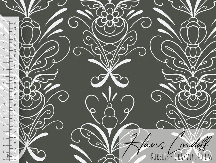 Tapet - Kurbits Grå/Vit