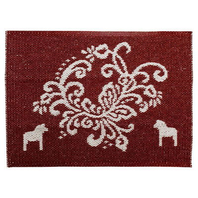 Kurbits dörrmatta med Dalahästar 50x70 cm - Vändbar vinylmatta