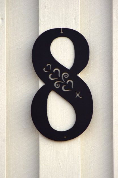 Fasadsiffra Hjärtespira , svart  eller vit