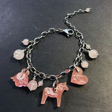  Armband mit Charms und Halbedelsteinen - Agda