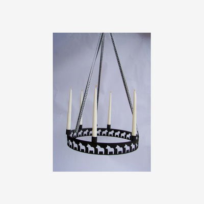 Ljuskrona med dalahästar - Sex kronljus